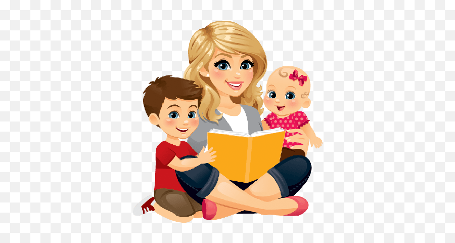 Children Clipart Mum Children Mum Transparent Free For - Clipart Mother And Children Emoji,Kids Reading Clipart