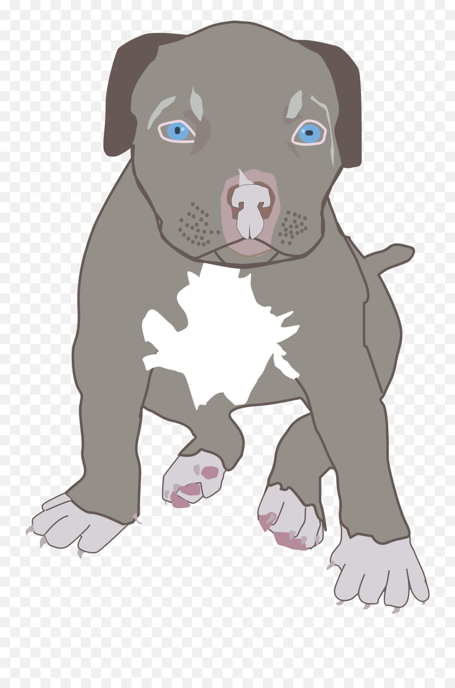 Pit Bull Clipart Png - Pitbull Puppy Vector Png Emoji,Pitbull Clipart
