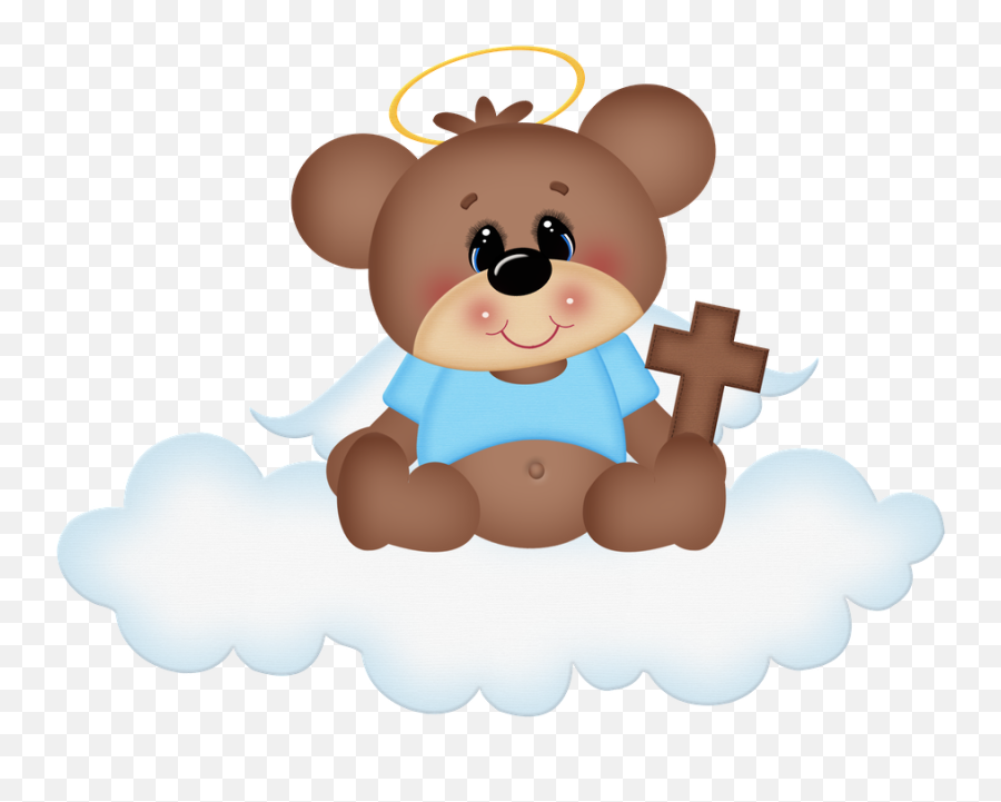Download And Share Clipart About Teddy Bear Angel Baby Cloud - Angel Bear Clipart Emoji,Share Clipart