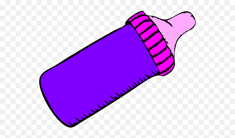 Baby Bottle Purple Clip Art At Clkercom - Vector Clip Art Baby Girl Clipart Bottle Pink Emoji,Baby Bottle Png