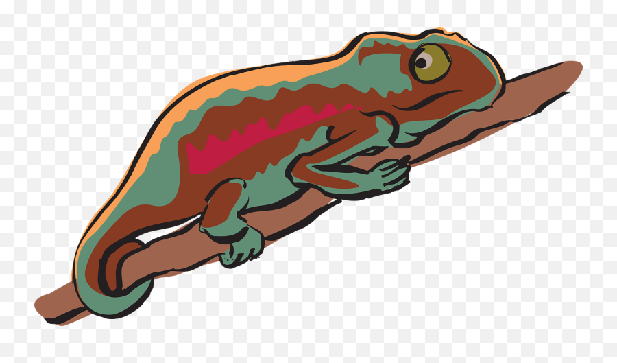 Multicolored Chameleon Clip Art At - Adapt Chameleon Clipart Png Emoji,Chameleon Clipart