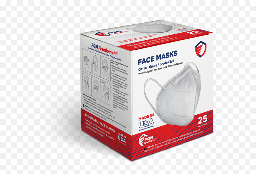 Pqm Freedomair Face Masks Buy American Made Masks Made - Mask Manufacturer Emoji,Made In Usa Png