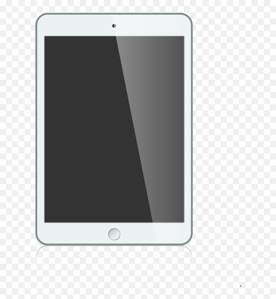 White Ipad Mini Png Transparent - Technology Applications Emoji,Ipad Clipart Black And White