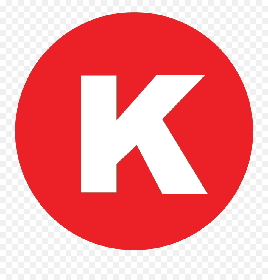 White K In Red Circle - K Emoji,Circle K Logo