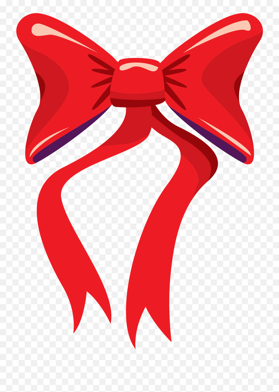 Red Christmas Bow Clipart Free Download Transparent Png - Illustrator Bow Vector Emoji,Christmas Bow Clipart
