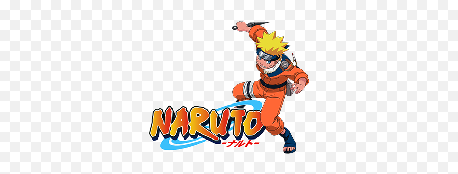 Naruto - Naruto Logo With Characters Emoji,Naruto Logo