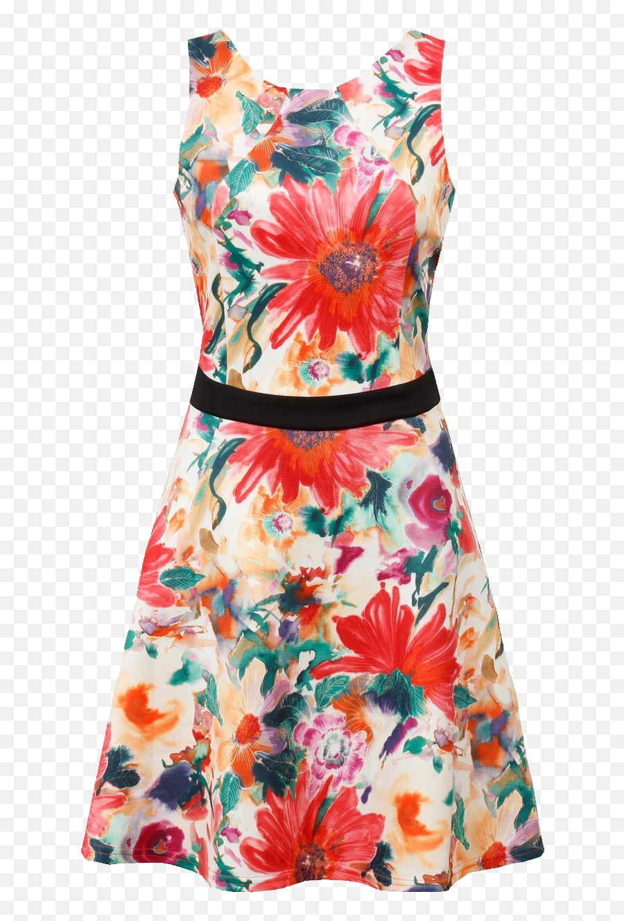 Bright Floral Dress Transparent - Transparent Background Dresses Png Emoji,Transparent Clothing