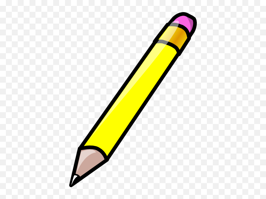Free Pencil Clipart Transparent - Yellow Pencil Clipart Emoji,Pencil Clipart