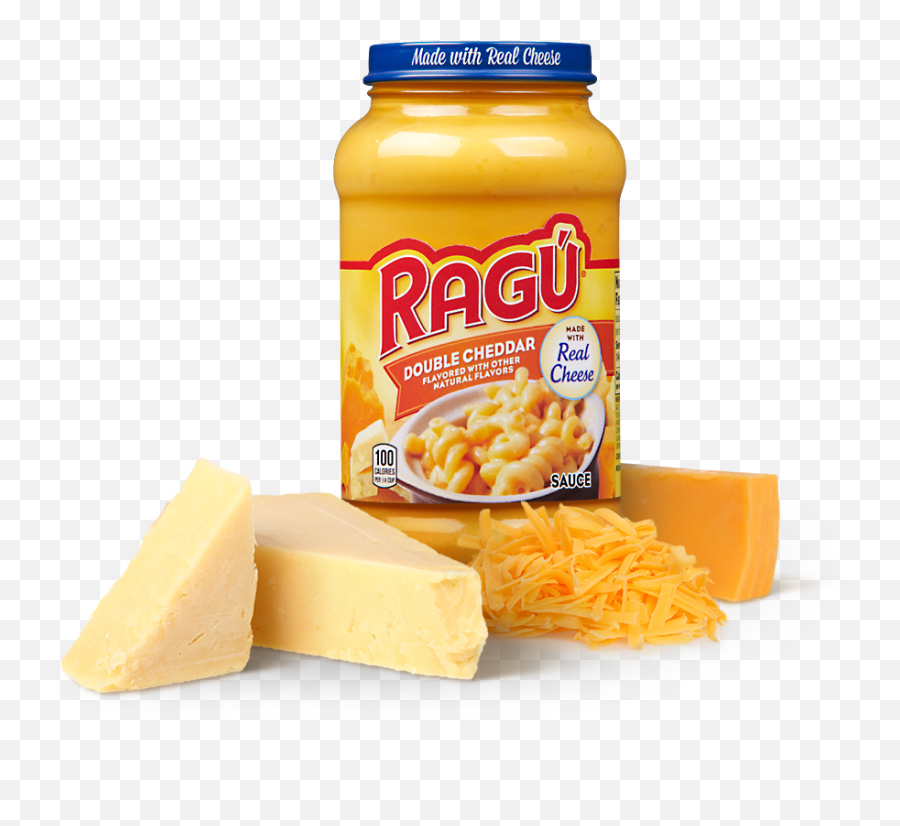 Double Cheddar Pasta Sauce Ragú - Ragu Alfredo Sauce Garlic Emoji,Cheese Transparent