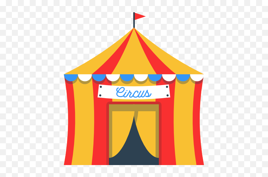 Tent Cartoon Clipart - Circus Building 1730985 Png Circus Yellow Tent Clipart Emoji,Tent Clipart