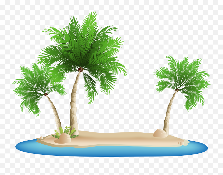 Palm Tree Clipart Clip Art - Palm Tree Island Png Palm Tree Island Png Emoji,Palm Tree Clipart