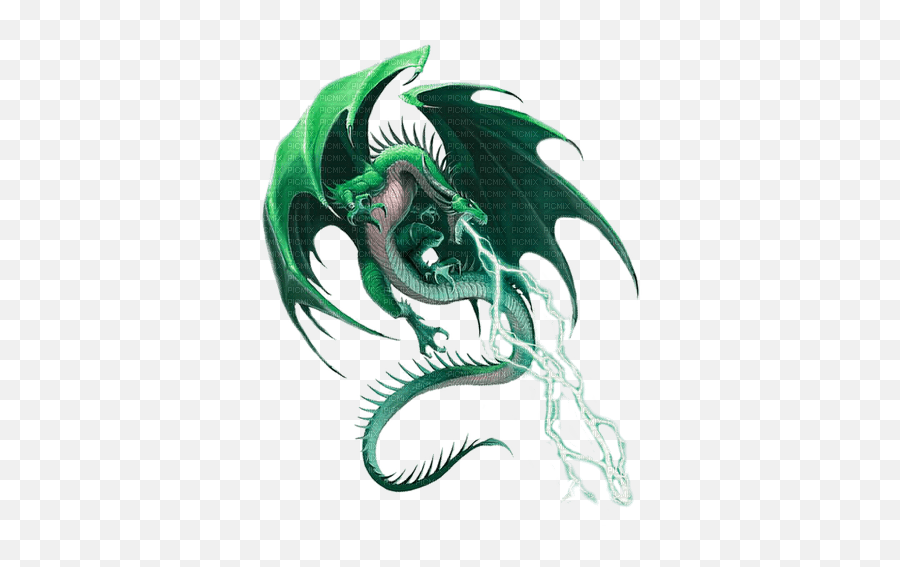 Green Dragon Lightning Green Dragon Fantasy Gothic - Pathfinder Kazavon Emoji,Green Lightning Png