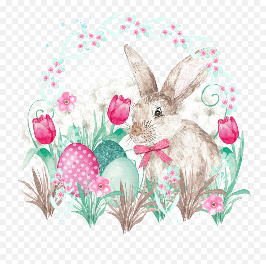 Rabbit Cute Transparent - Rabbit Easter Transparent Clipart Emoji,Easter Transparent