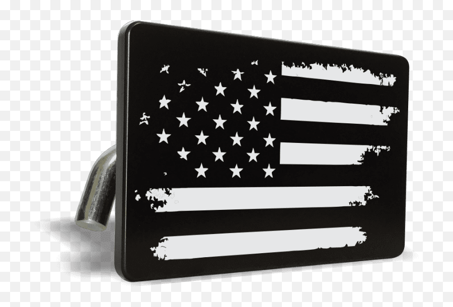 American Flag - Tow Hitch Cover Emoji,Black And White American Flag Png