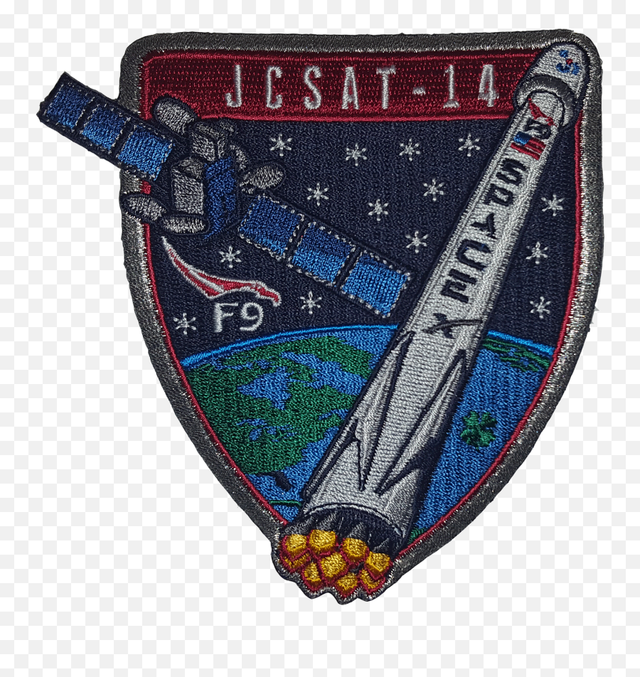 Spacex Jcsat Falcon 9 Mission Patch - Falcon 9 Full Size Emoji,Spacex Logo Png