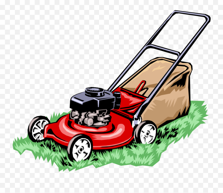 Lawnmower Vector Clip Art - Lawn Mower Clipart Emoji,Lawn Mower Clipart