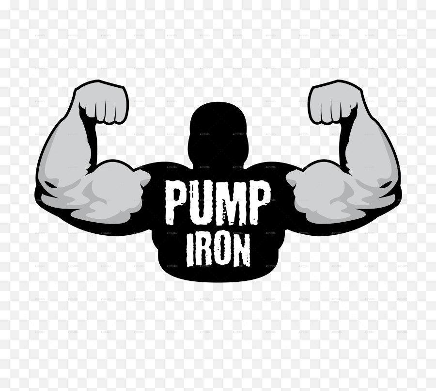 Pump Iron Logo Template - Bodybuilding Vector 3543x3012 Emoji,Body Building Logo