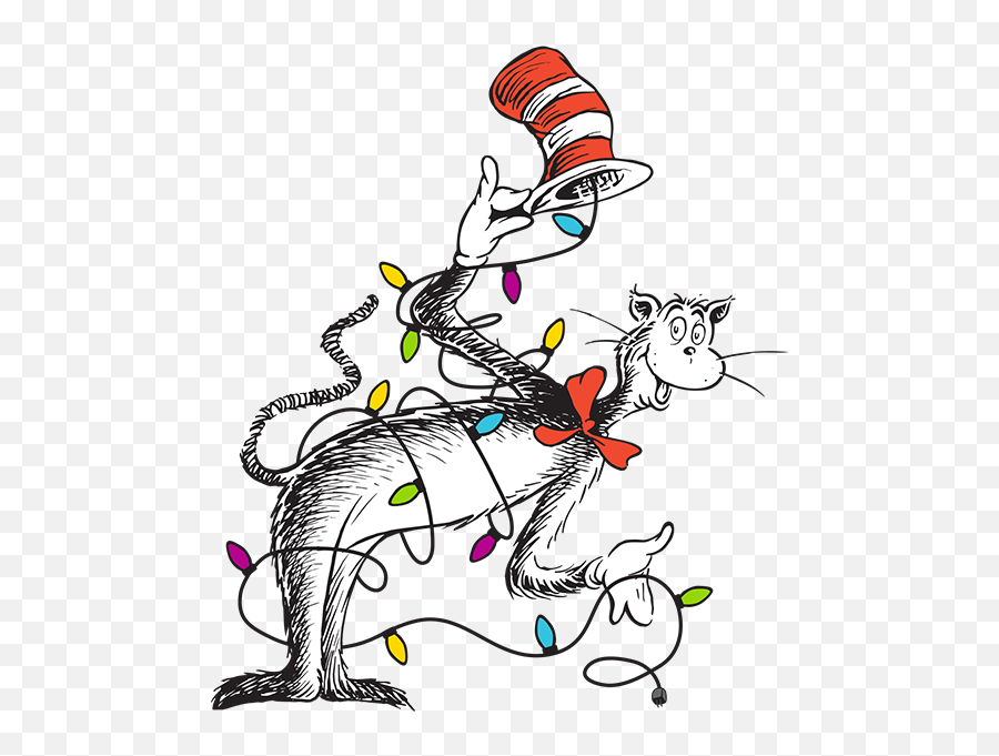 Cat In The Hat Bowing Clipart Png - Cat In The Hat Christmas Png Emoji,Cat In The Hat Clipart