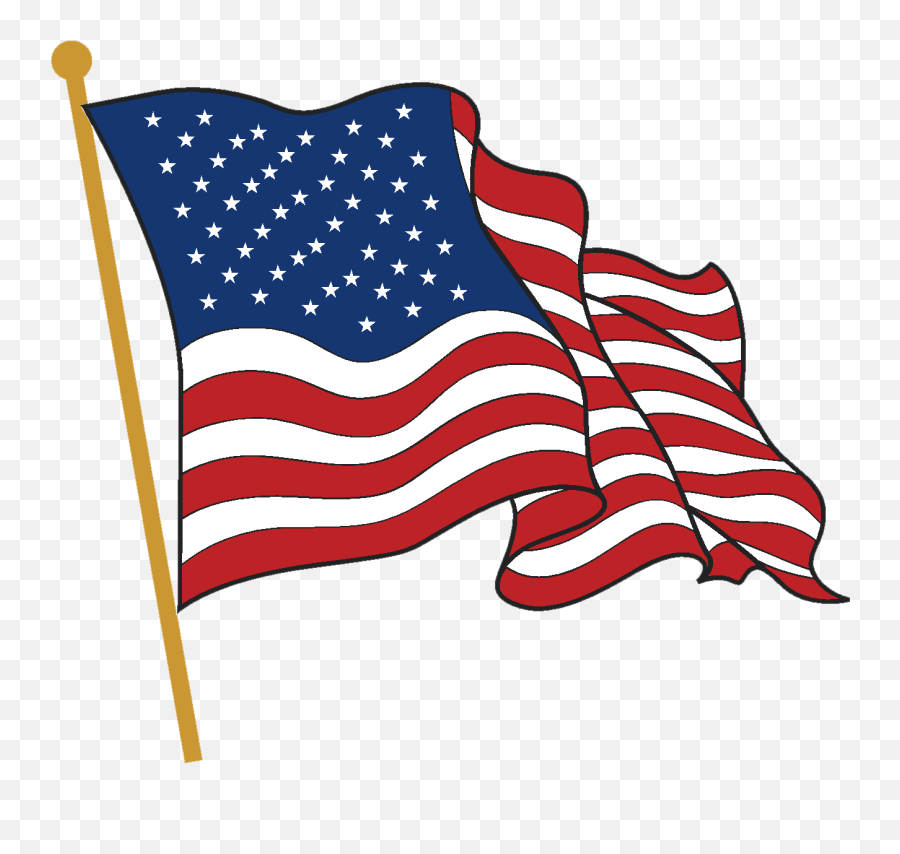 Flying American Flag Clip Art - American Flag Clipart Emoji,Us Flag Clipart
