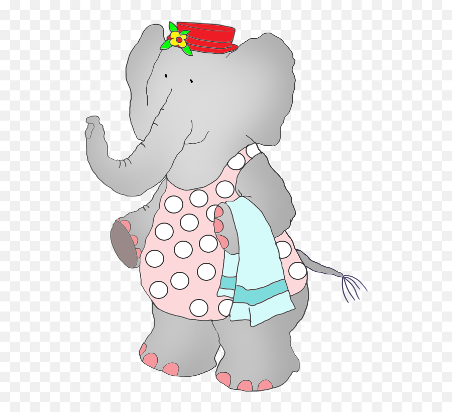 Elephant In Swim Suit Elephant Clip Art Cartoon Elephant - Elephant In Swimming Suit Emoji,Swim Clipart