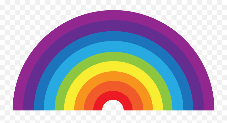 Free Rainbow Half Circle 1192267 Png - Rainbow Half Circle Transparent Emoji,Half Circle Png