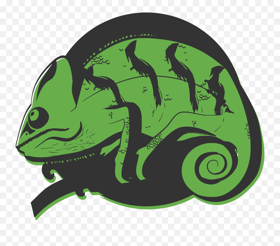 Clipart Of An Evil Green Chameleon Free - Camaleão Png Emoji,Chameleon Clipart