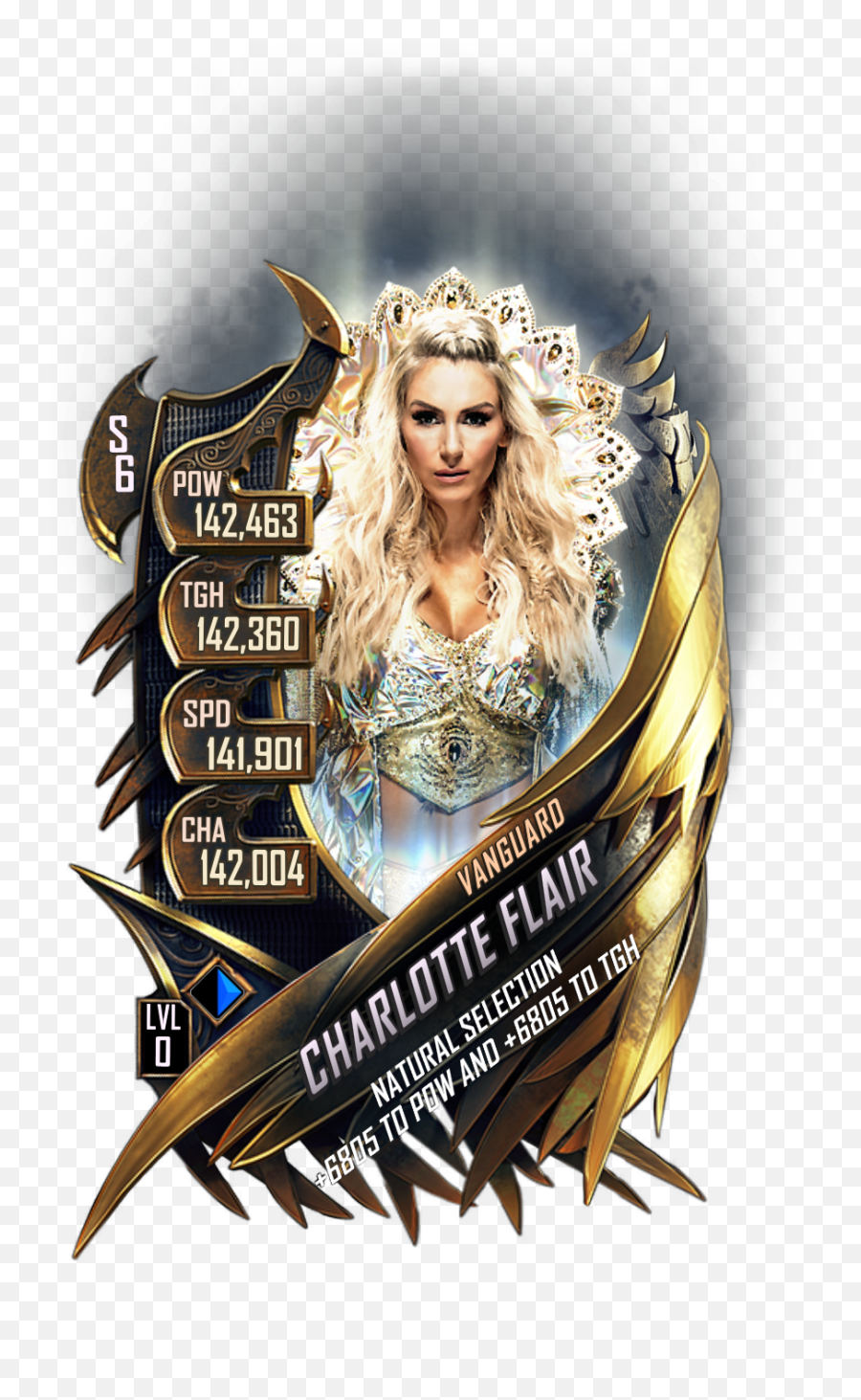 Wwesc S6 Charlotte Flair Vanguard - Wwe Supercard Alexa Bliss Royal Rumble Emoji,Charlotte Flair Png