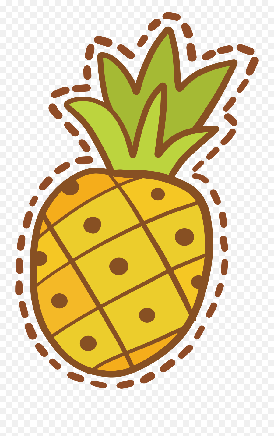 Pineapple Fruit Icon - Kartun Nanas Clipart Full Size Emoji,Cute Pineapple Clipart
