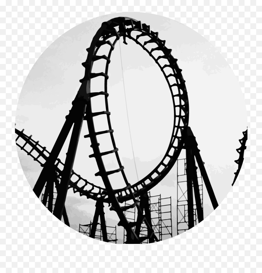 Roller Coaster Clipart Black And White - Draw A Roller Coster Emoji,Roller Coaster Clipart