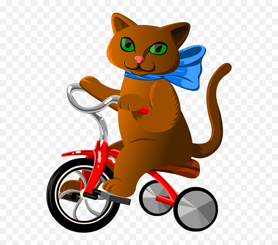 Cat On A Tricycle On Behance Emoji,Tricycles Clipart