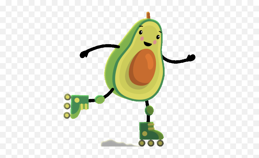 Avocado Rollerblades Sticker - Avocado Rollerblades Skating Emoji,Avacado Clipart