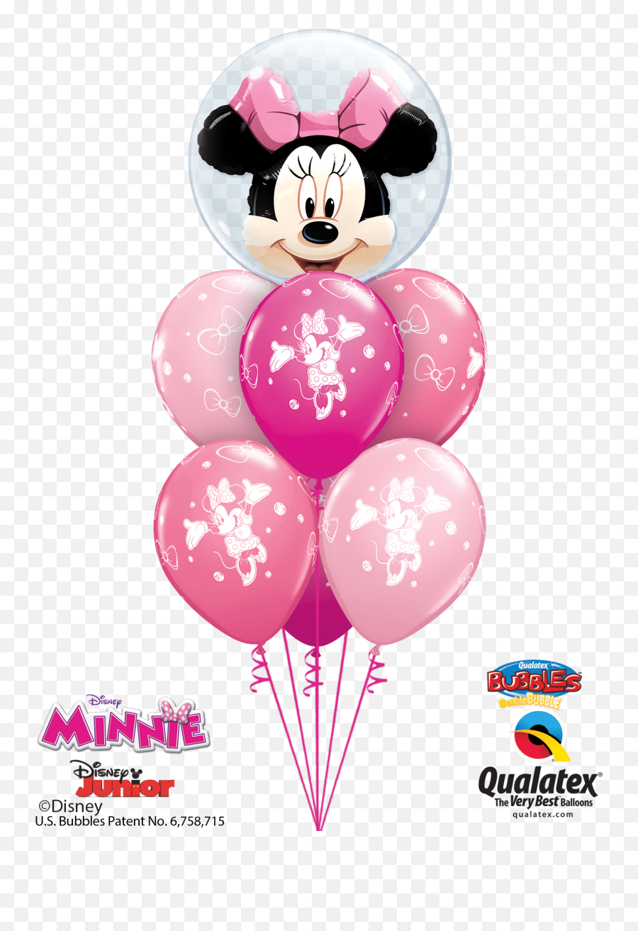 Download Hd Disney Minnie Mouse Pink Bubble Bouquet At Emoji,Minnie Mouse Pink Png