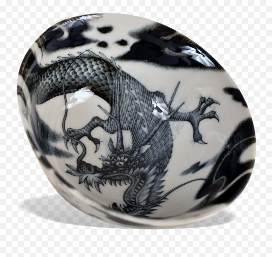 Black And White Dragon Bowl U2013 Racine Art Museum Emoji,White Dragon Png