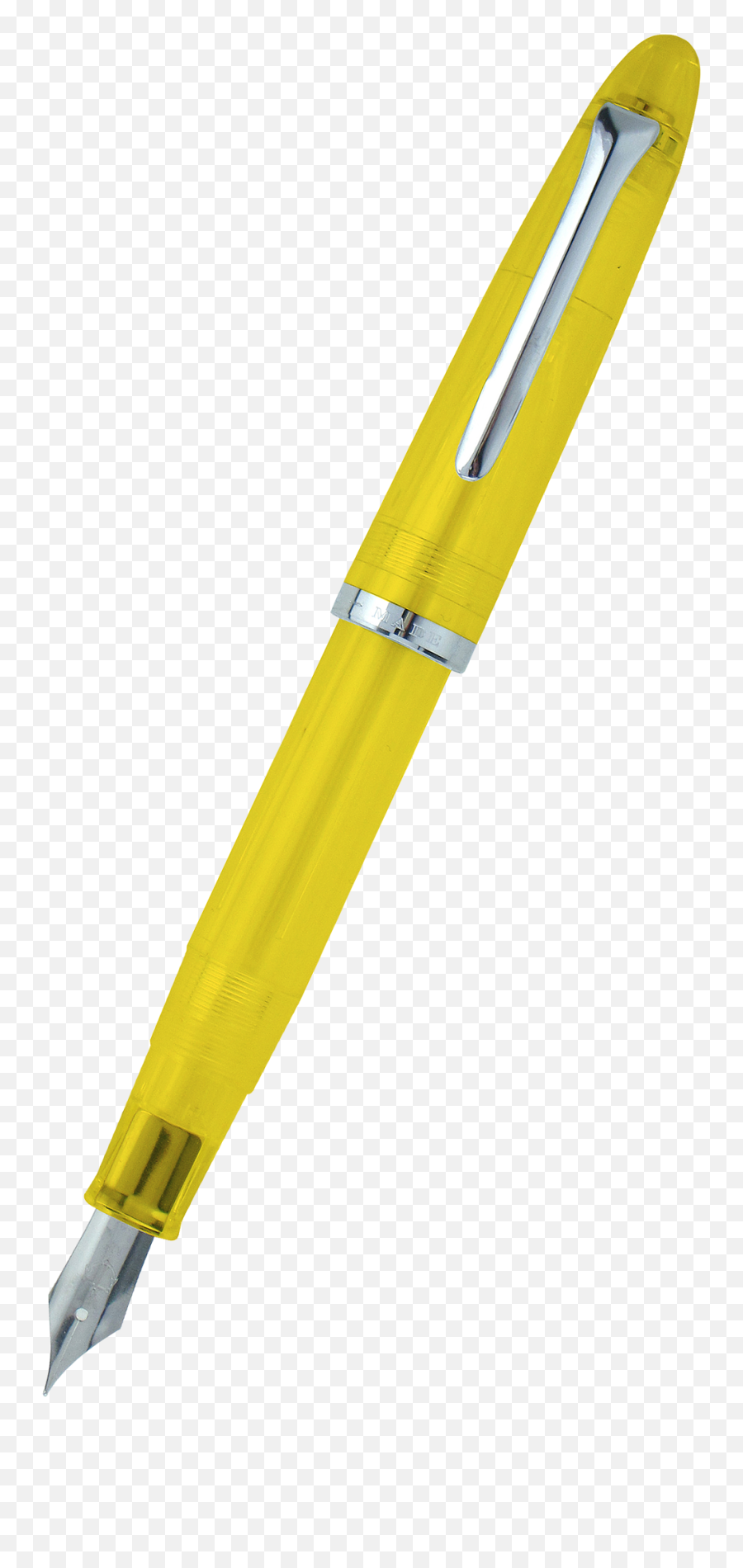 Sailor Compass 1911 Steel Fountain Pen Set - Transparent Yellow Emoji,Transparent Writer