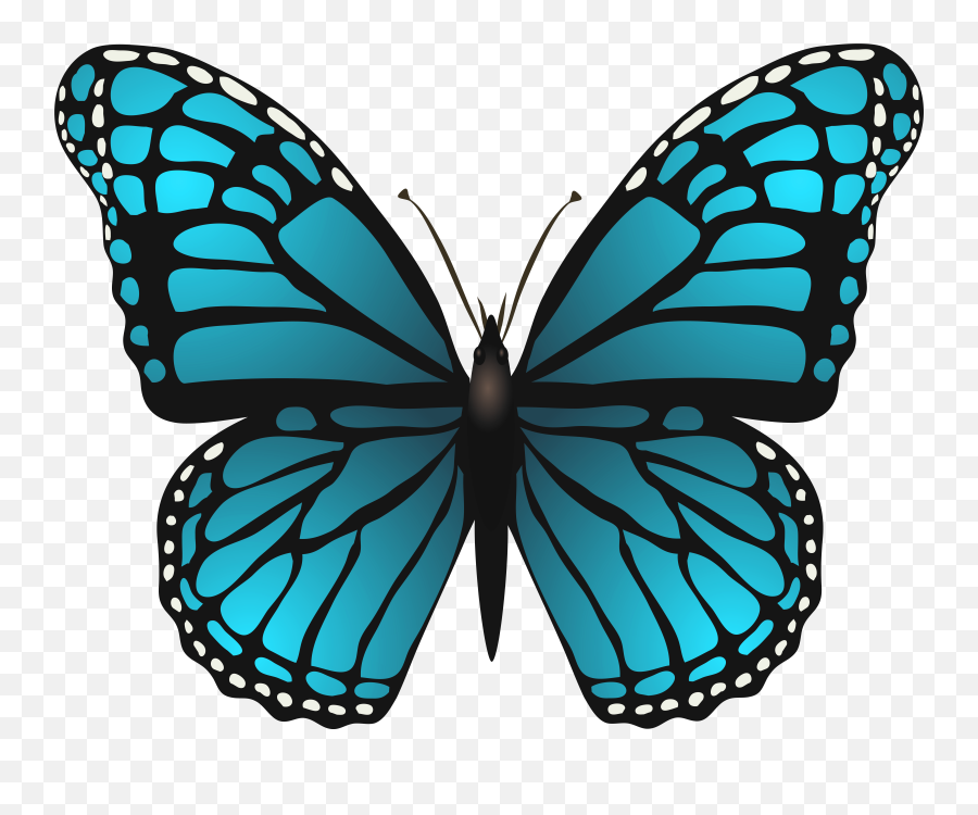 Download Blue Butterfly Png Png Image - Blue Butterfly Clipart Emoji,Butterfly Png