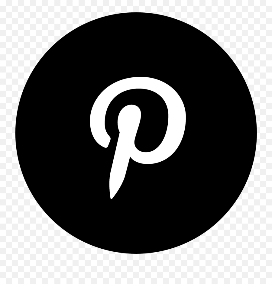 Pinterest Logo Black And White - Dot Emoji,Pinterest Logo