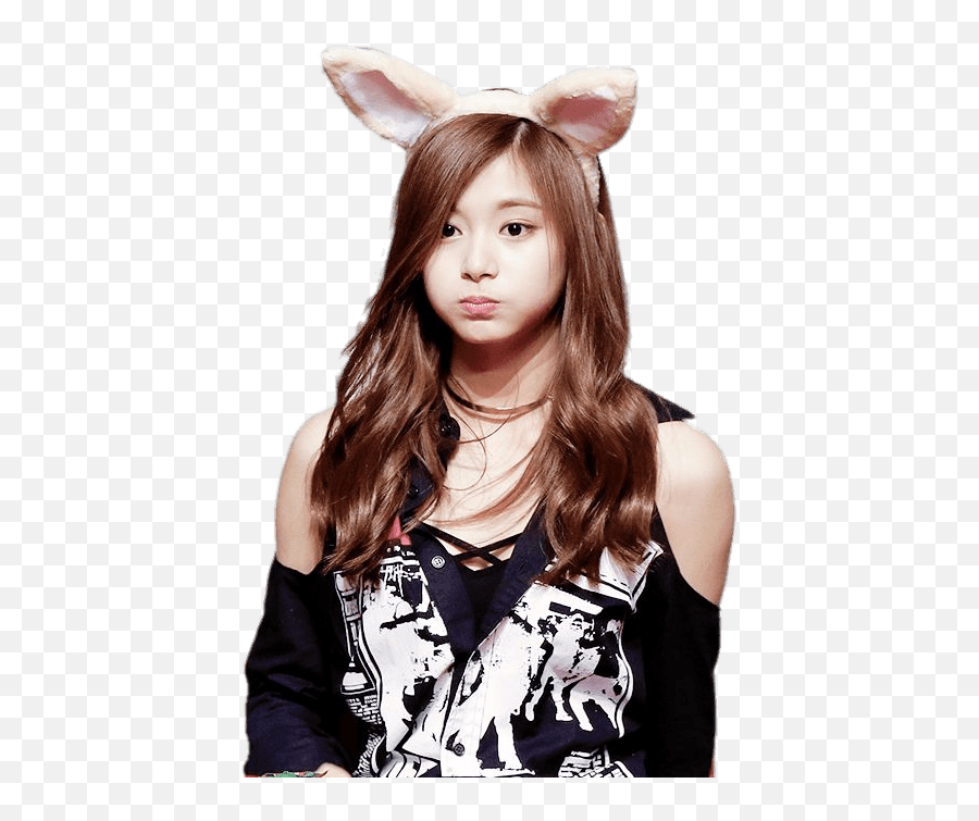 Twice Tzuyu Bunny Ears Pnglib U2013 Free Png Library - Tzuyu Transparent Background Emoji,Bunny Ears Png