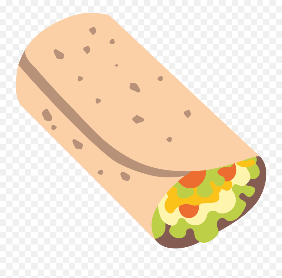 Burrito Emoji Clipart - Emoji De Burrito,Burrito Clipart