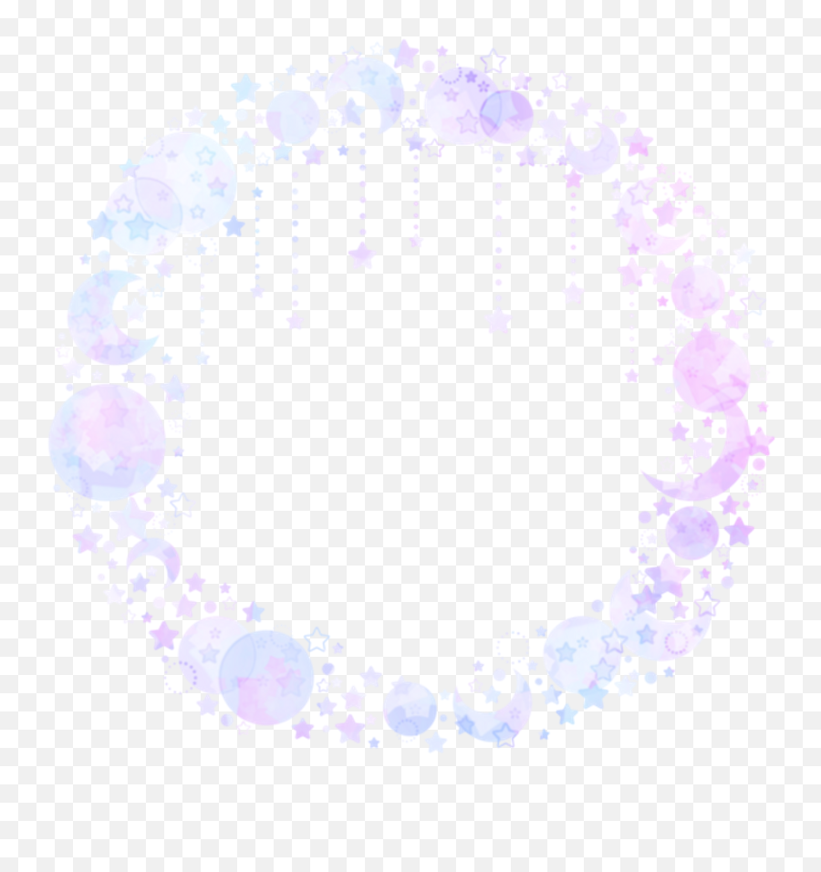 Download Hd - Aesthetic Moon And Stars Emoji,Purple Circle Png