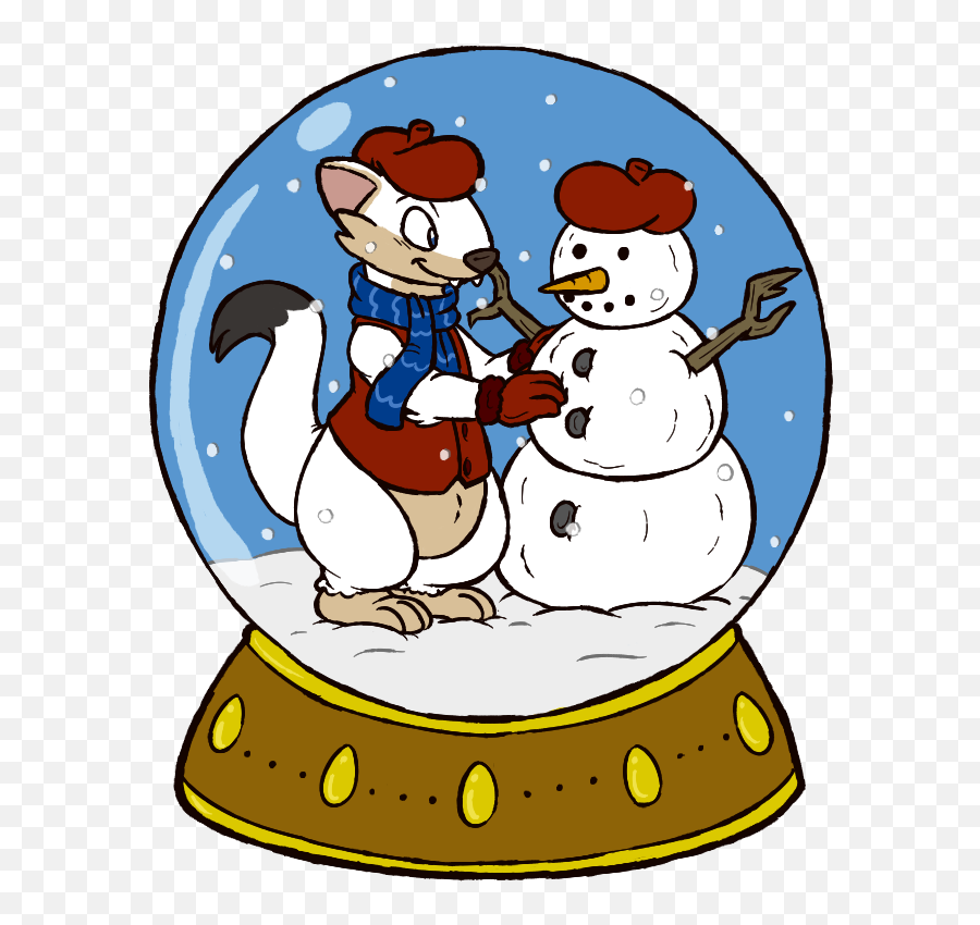 Wesley Snowglobe Button - Playing In The Snow Emoji,Snowglobe Clipart