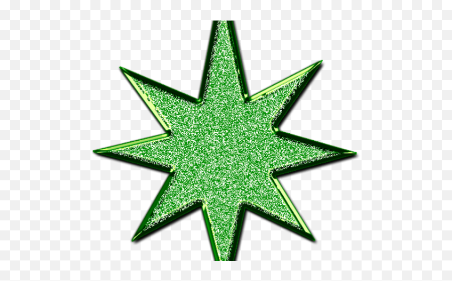 Glitter Star Cliparts - North Star Transparent Background Green Christmas Star Png Emoji,Glitter Transparent Background