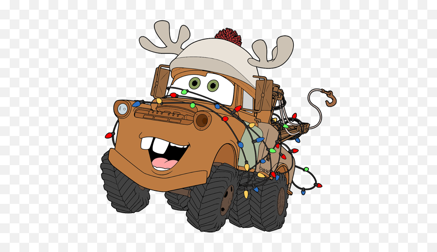 Disney Character Christmas Clipart - Tow Mater Christmas Clipart Emoji,Disney Christmas Clipart