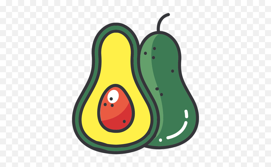 Avocado Color Flat Icon - Transparent Background Guacamole Icon Emoji,Avocado Transparent Background