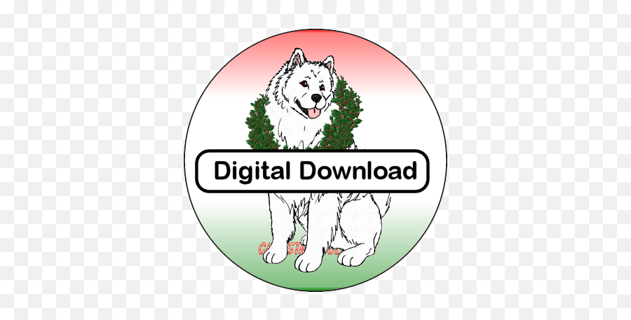 Samoyed Christmas Clip Art Emoji,Christmas Dog Clipart