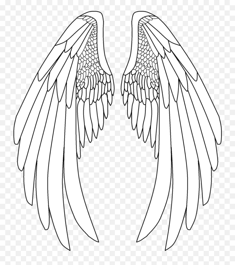 Wing Clipart Template Wing Template Transparent Free For - Drawing Pencil Angel Wings Emoji,Wings Clipart