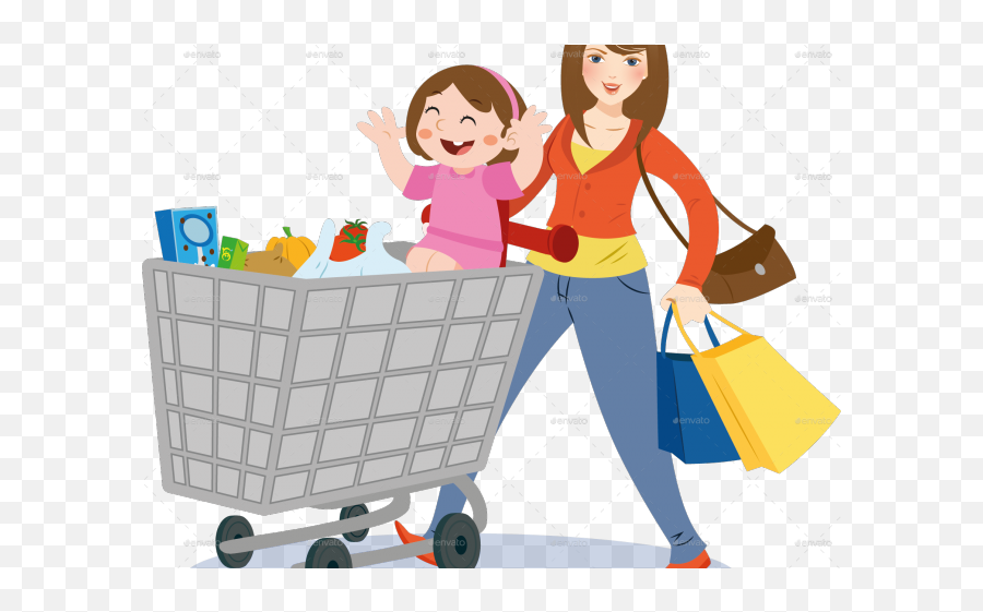 Mommy Clipart Shopping Emoji,Mommy Clipart