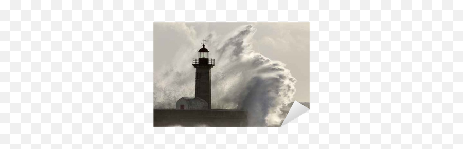 Big Stormy Sea Wave Splash Over Lighthouse Sticker U2022 Pixers Emoji,Wave Splash Png