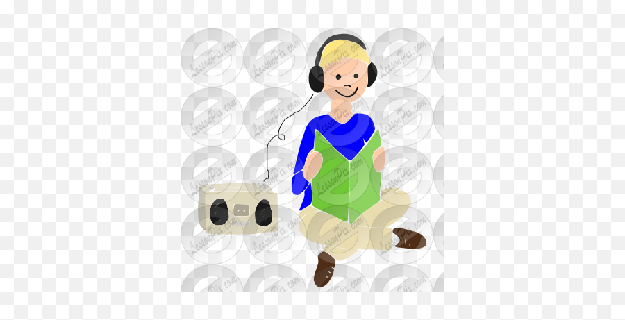 Listening Center Clipart - Clipart Suggest Emoji,Listening To Headphones Clipart
