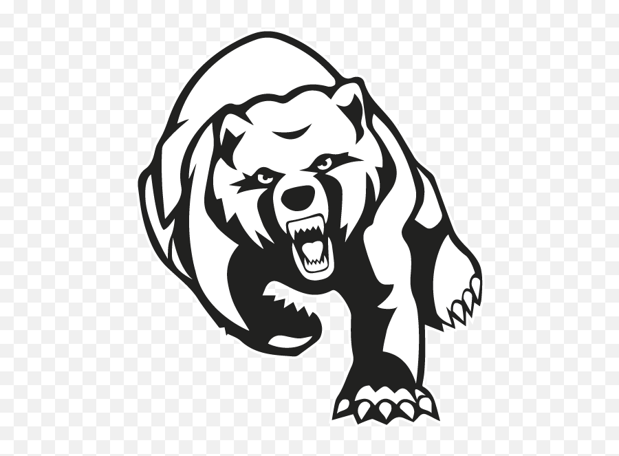 Free Mama Bear Clipart Black And White - Grizzly Bear Black And White Png Emoji,Bear Clipart Black And White
