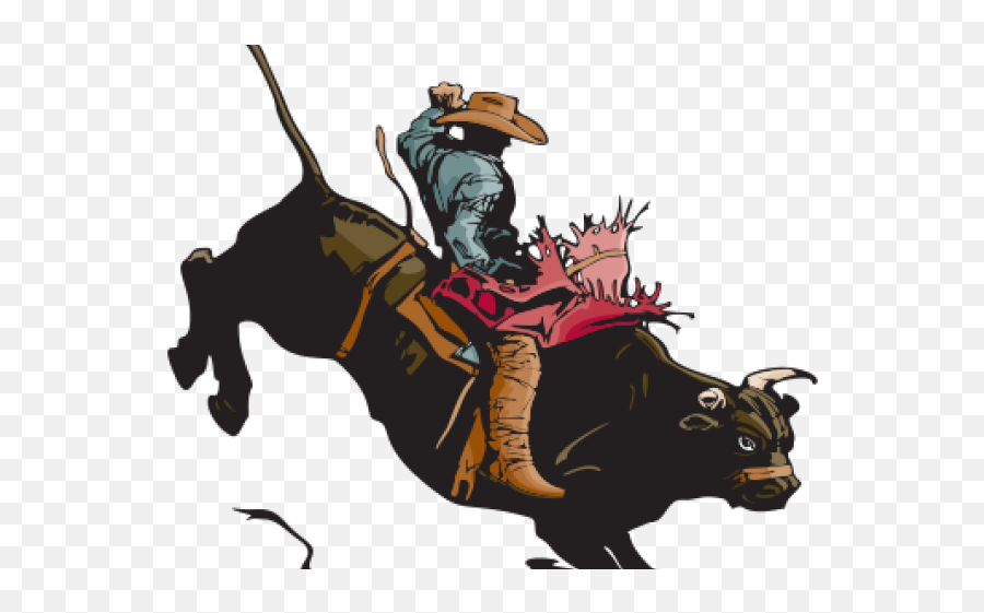 Bull Clipart Rodeo Clown - Rodeo Vector Full Size Png Bull Riding Emoji,Bull Clipart